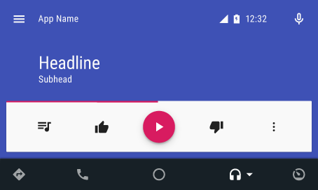 Generic audio app UI