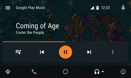 Audio app in night mode